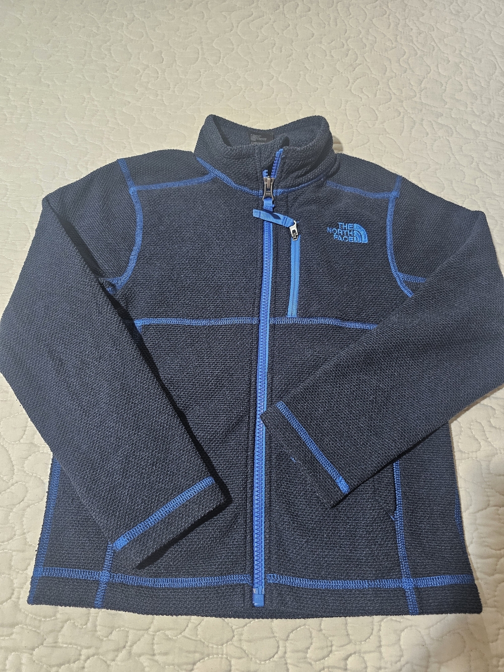 The North Face Kids' Navy Blue Full-Zip Fleece Jacket